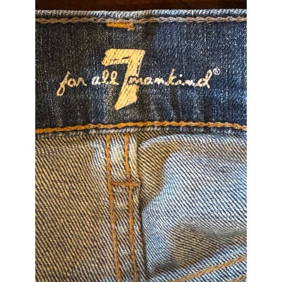 7 For All‎ Mankind Jeans Men 33 Blue Medium Wash Denim Slimmy Slim Straight - Picture 8 of 12